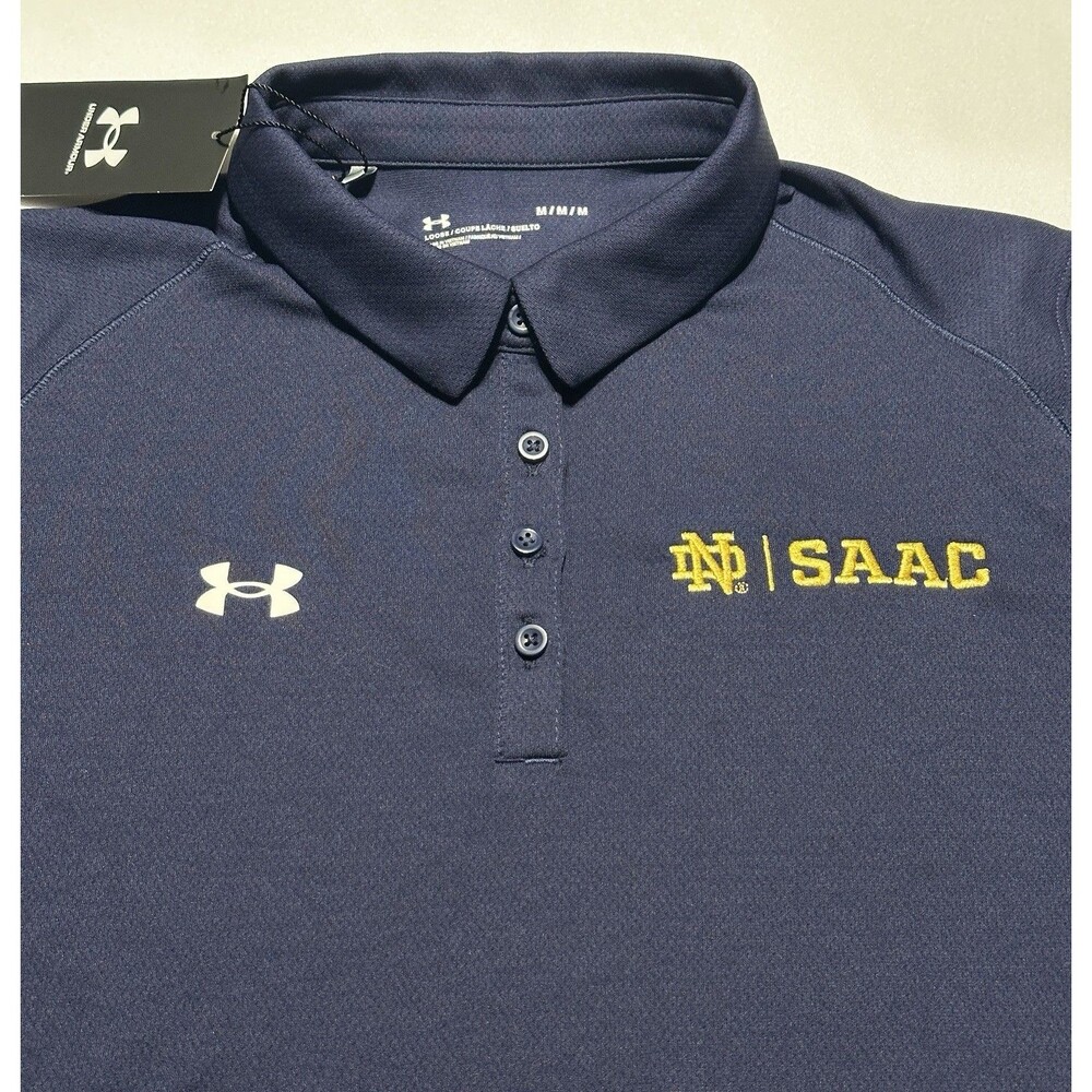 Notre Dame Under Armour SAAC Polo Golf Shirt Women’s Medium School Issue NWT New